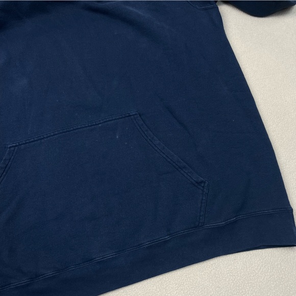 Vintage Nike Hoodie Mens 3XL Blue Mini Center Swoosh Sweatshirt 90s Travis Scott - Picture 4 of 10